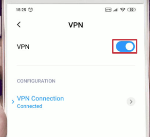 Turn off VPN to fix the issue