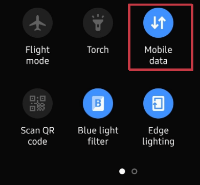 Turn off mobile data and turn it back on