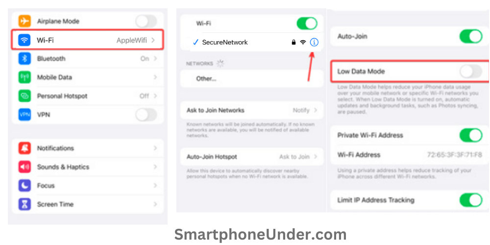 How to Turn Off wifi Low Data Mode on iPhone?