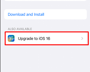 iOS version update